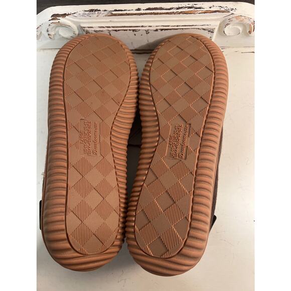 DEARFOAMS No Sweat Comfort  Gel Infused Memory Foam Brown Slippers Large 11-12 - Picture 6 of 6